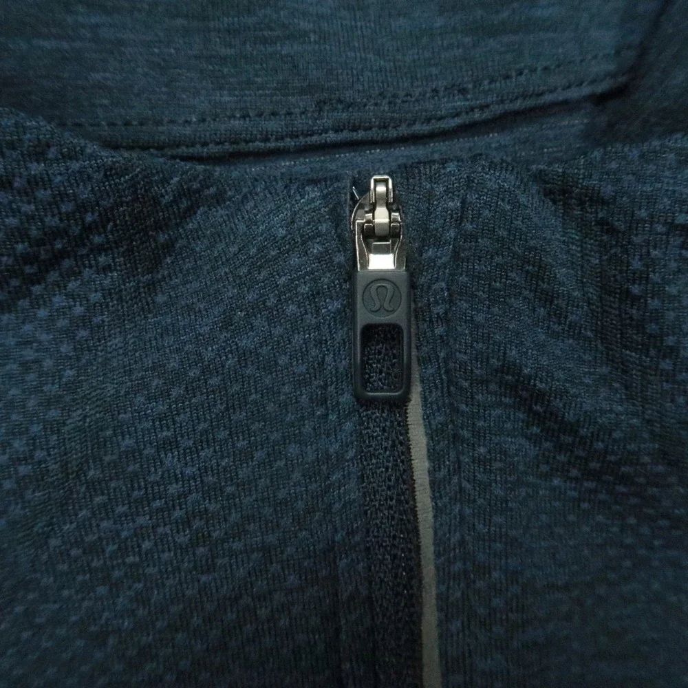 Lululemon Pullover Mens Large Blue Metal Vent Tech Half Zip Lightweight‎